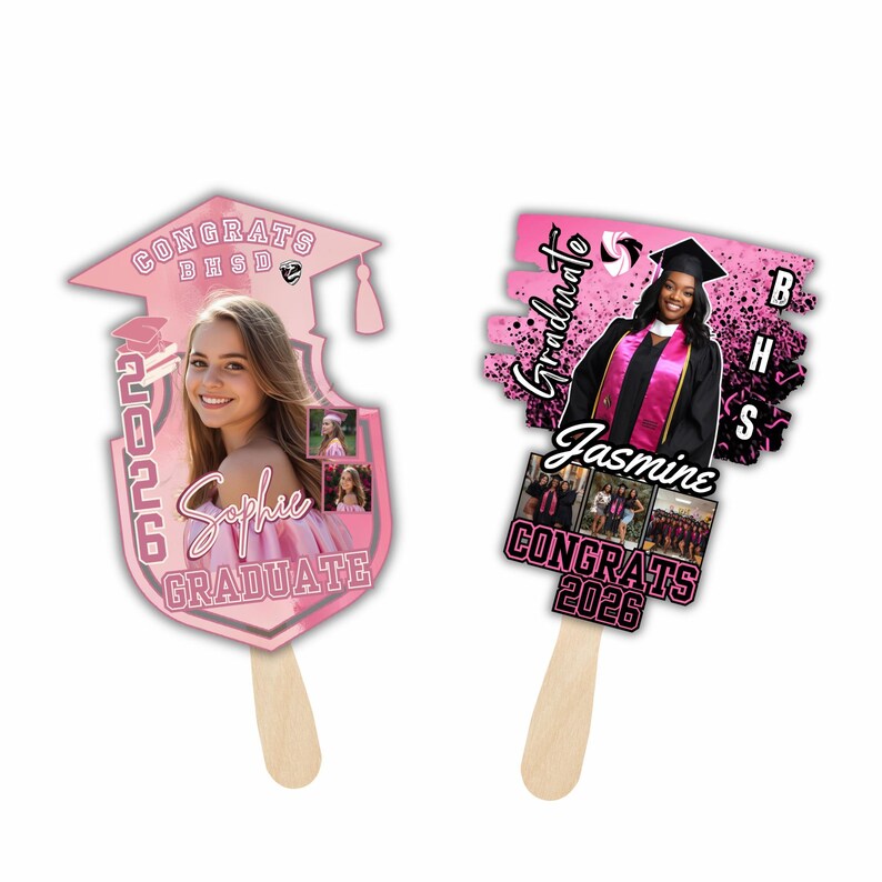 30+ Grad Fan Template Canva Editable, Class of 2026, Custom Graduation ...