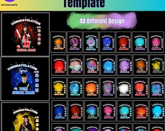 2026 Graduation Bootleg Canva Editable Template, Graduate Senior Shirt PNG,Graduation Styrofoam Cup Bundle, Senior Class of 2026 Party Decor