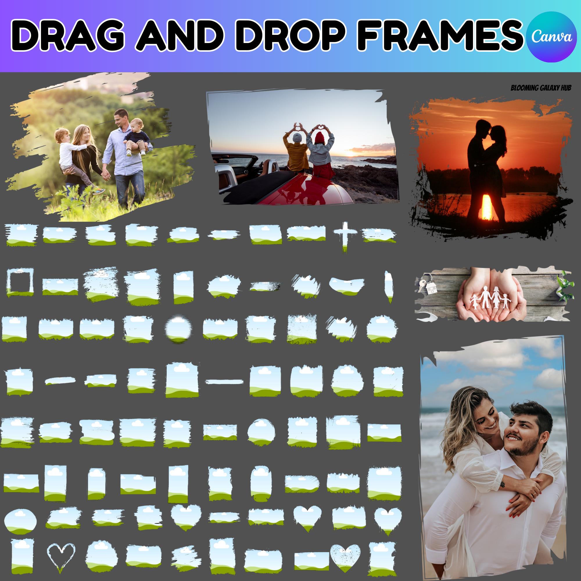 Bleach Effect Distressed Edge Mega Bundle 80 Canva Editable Frame ...