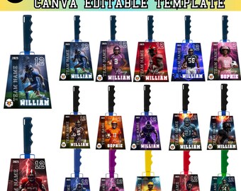20+ Cowbell Canva Editable Template, Custom Cowbell Design, Game Day Spirit, Football Cowbell Designs, Drag and Drop, Digital Download