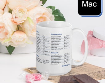 Excel Super Shortcuts Mug (from tiktok): Nerd Gift Coworker Coffee Mug, Office Mug, Accountant, CPA Gift, Tax Prep Mug