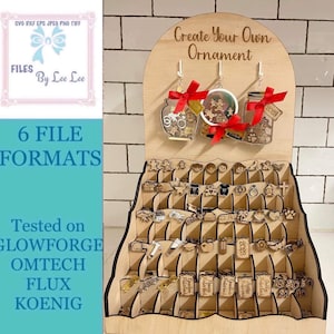 Digitale Laserschnittdatei, zum Erstellen Ihres eigenen Ornamentständers, anpassbarer Stand svg, personalisierte Verzierung, Glowforge-Durchlauf, Laser