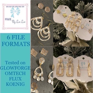 Earring Digital File, Earring SVG Bundle, chandelier earring, stud svg, Earring svg, Assorted mix and match earring pieces, laser cut file