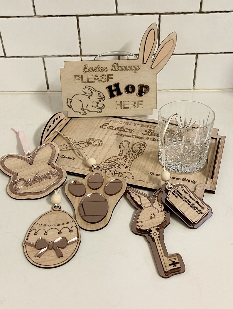 Digital Laser Cut File Easter Svg BUNDLE Easter Snack Tray - Etsy