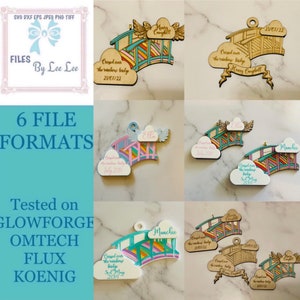 Digital Laser Cut File, pet memorial ornaments, rainbow bridge ornament, Christmas ornament SVG, Pet Memorial svg, Glowforge, laser ready
