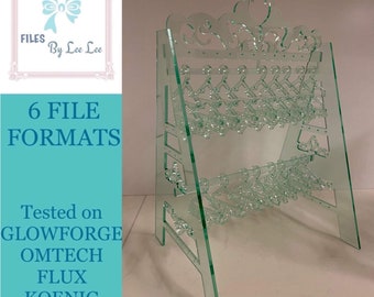 Digital Laser cut file, Earring Hanger rack svg, Earring stand with coat hangers, Earring Closet, Accessory holder,
