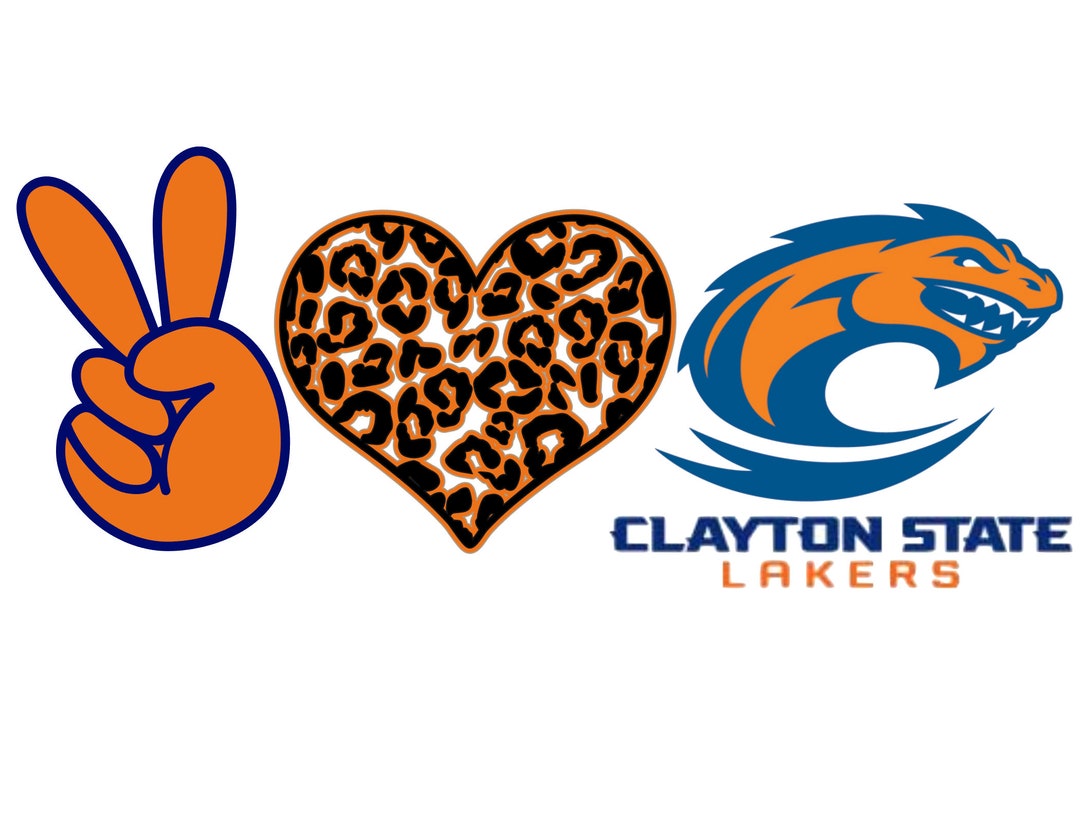 Peace Love Clayton State Lakers Etsy