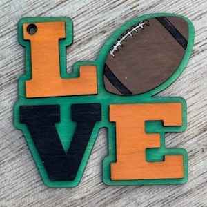 Love Football Key Chain SVG cut file