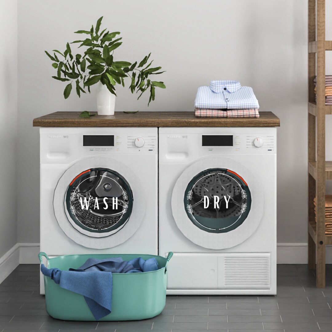 Washer and Dryer Decal SVG Laundry Sign PNG Instant Etsy