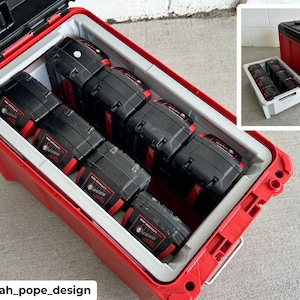 Milwaukee Packout Compact Tool Box (Ammo Can) - M18 Battery Rack UPPER Insert