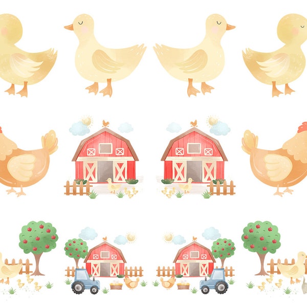 Watercolor Heartland Ranch - Ceramic Decal - Overglaze Decal - Fusible Decal - Food Safe - Lead Free - 6081