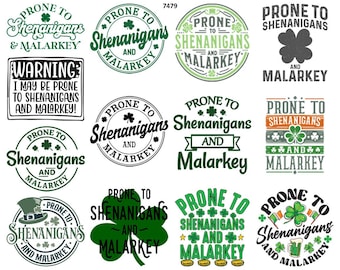 Prone to Shenanigans & Malarkey - Overglaze Ceramic + Enamel Decals - Food Safe - Lead Free - 7479
