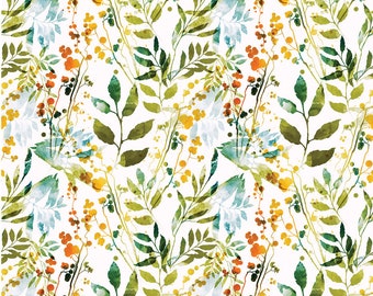 Seamless Watercolor Leaf Pattern - Overglaze Ceramic + Enamel Decals - Food Safe - Lead Free - 5560