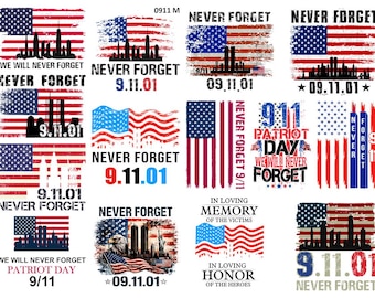 Never Forget - Overglaze Ceramic + Enamel Decals - Food Safe - Lead Free - 0911