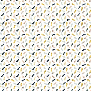 May include: A repeating pattern of colorful flip-flops in various colors, including navy blue, yellow, and pink, on a white background. The flip-flops are arranged in a diagonal grid, creating a playful and summery design.