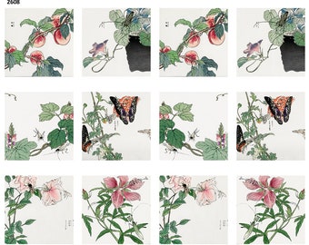 Tranquil Japanese Garden - Ceramic Decal - Overglaze Decal - Fusible Decal - Food Safe - Lead Free - 2608