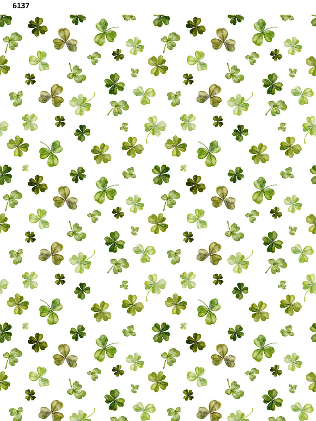 Patterned Shamrocks Seamless St Patrick's Shamrock Pattern - Ceramic Decal - Overglaze ...