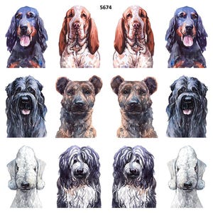 Dog Mugs V - Overglaze Ceramic + Enamel Decals - Food Safe - Lead Free - 5674