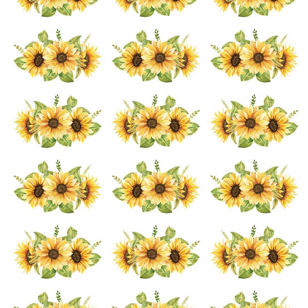 A Sunflower Bouquet  -  Ceramic Decal - Overglaze Decal - Fusible Decal - Food Safe - Lead Free - 0300