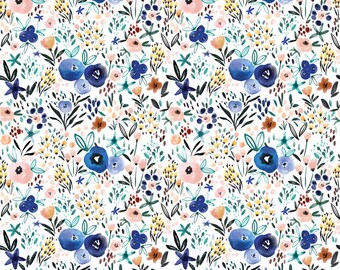 Seamless Vibrant Watercolor Floral Pattern - Overglaze Ceramic + Enamel Decals - Food Safe - Lead Free - 6164