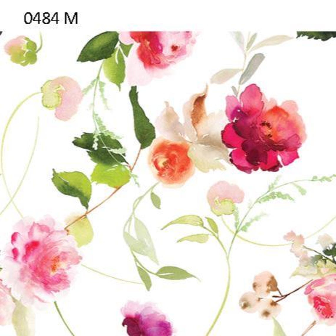 Seamless Watercolor Pink and Red Rose Pattern - Overglaze Ceramic ...