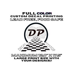 DP CUSTOM Overglaze Ceramic + Enamel Decal Printing - Food Safe - Lead Free - 0000