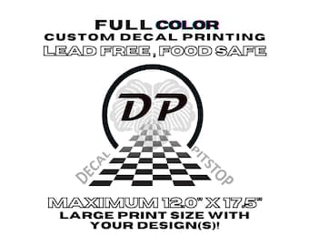 DP CUSTOM Overglaze Ceramic + Enamel Decal Printing - Food Safe - Lead Free - 0000