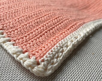 LA FIONA / Primera manta de bebé tejida a crochet en algodón orgánico