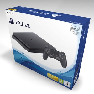 PlayStation 4 Slim 500 GB Schwarz (optionale Innenkartons) | Leere Kiste | Leere Kiste | Boîte vide | Lesefeld