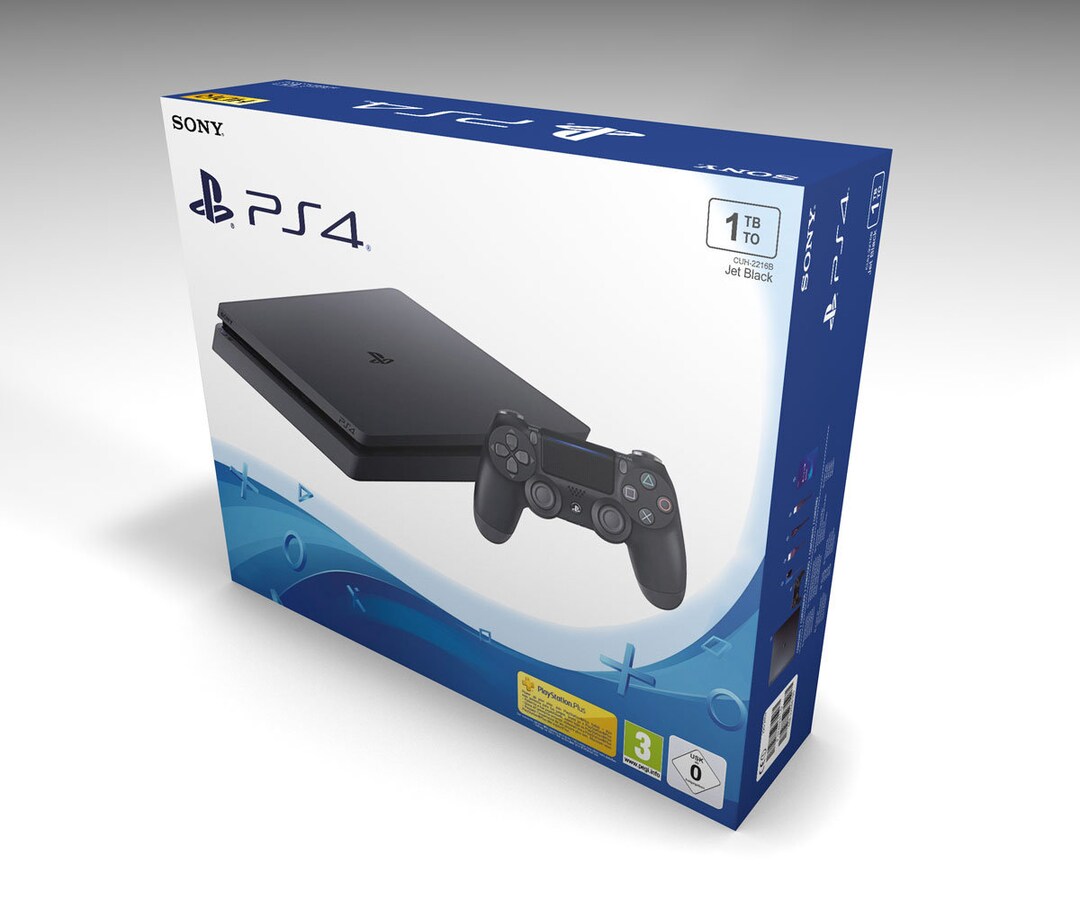 Playstation 4 Slim 1TB Black (optional Inner Cartons) | Empty Box  