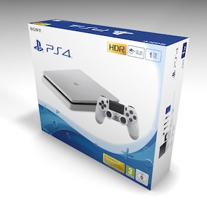 PlayStation 4 Slim 1 TB Weiß (Optionale Innenkartons) | Leere Kiste | Leere Kiste | Boîte vide | Leere Box