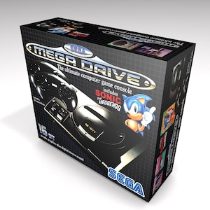 Sega Megadrive 1 (2 controller). Cartoni interni opzionali | Scatola vuota | Scatola vuota | Boîte vide | Casella di lettura