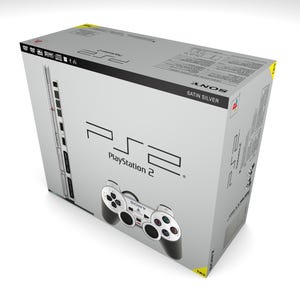 PS2 Slim Silver 70004 SS 1 EUR Steuerung (Optionale Innenkartons) | Leere Kiste | Leere Kiste | Boîte vide | Lesefeld