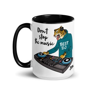 DJ gifts | DJ gift mug | Gift for DJ | Music lover coffee mug | Personalised gift for men | Do not disturb | Don't stop the music