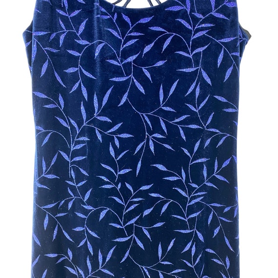 Molly Malloy Evening Blue Velvet Maxi Dress 12P G… - image 10