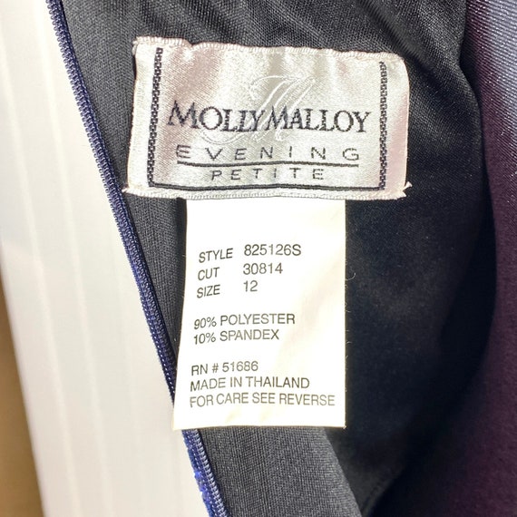 Molly Malloy Evening Blue Velvet Maxi Dress 12P G… - image 4