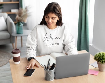 Women In Tech Sweatshirt: Black Engineer, STEM Gift