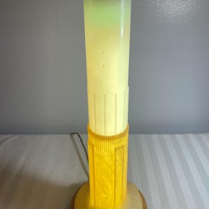 Maxilume Art Deco Celluloid Skcraper Florescent Table Lamp TESTED and WORKS