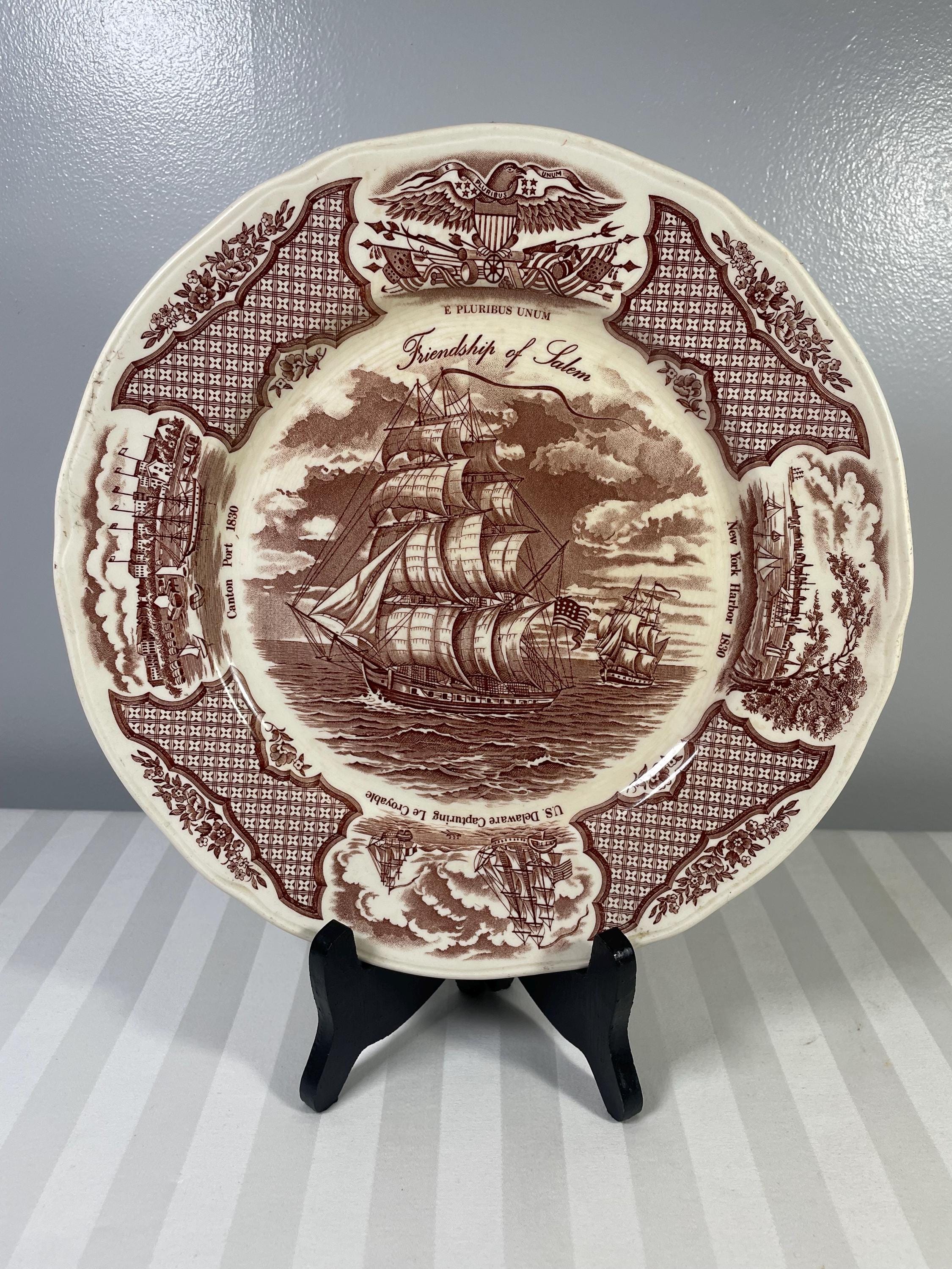 Alfred Meakin Staffordshire England Vintage Fair Winds Plate