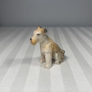 Ceramic Porcelain Figurine Scottish Terrier Scottie Dog Small Figure