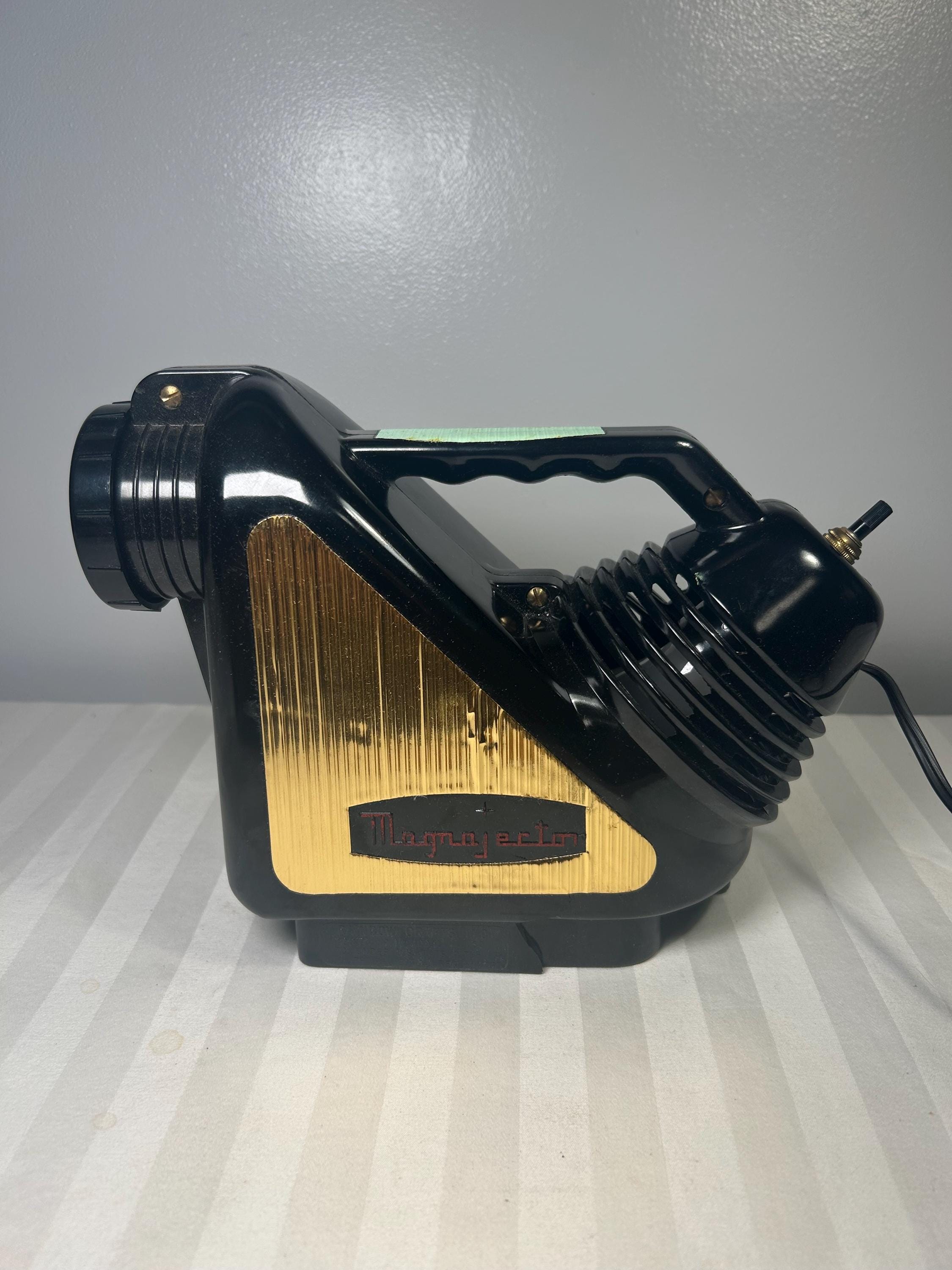 Ancien Projecteur Électrique Diapo CAMERAFIX Métal Noir + Malle Bois Vintage #C099 - France