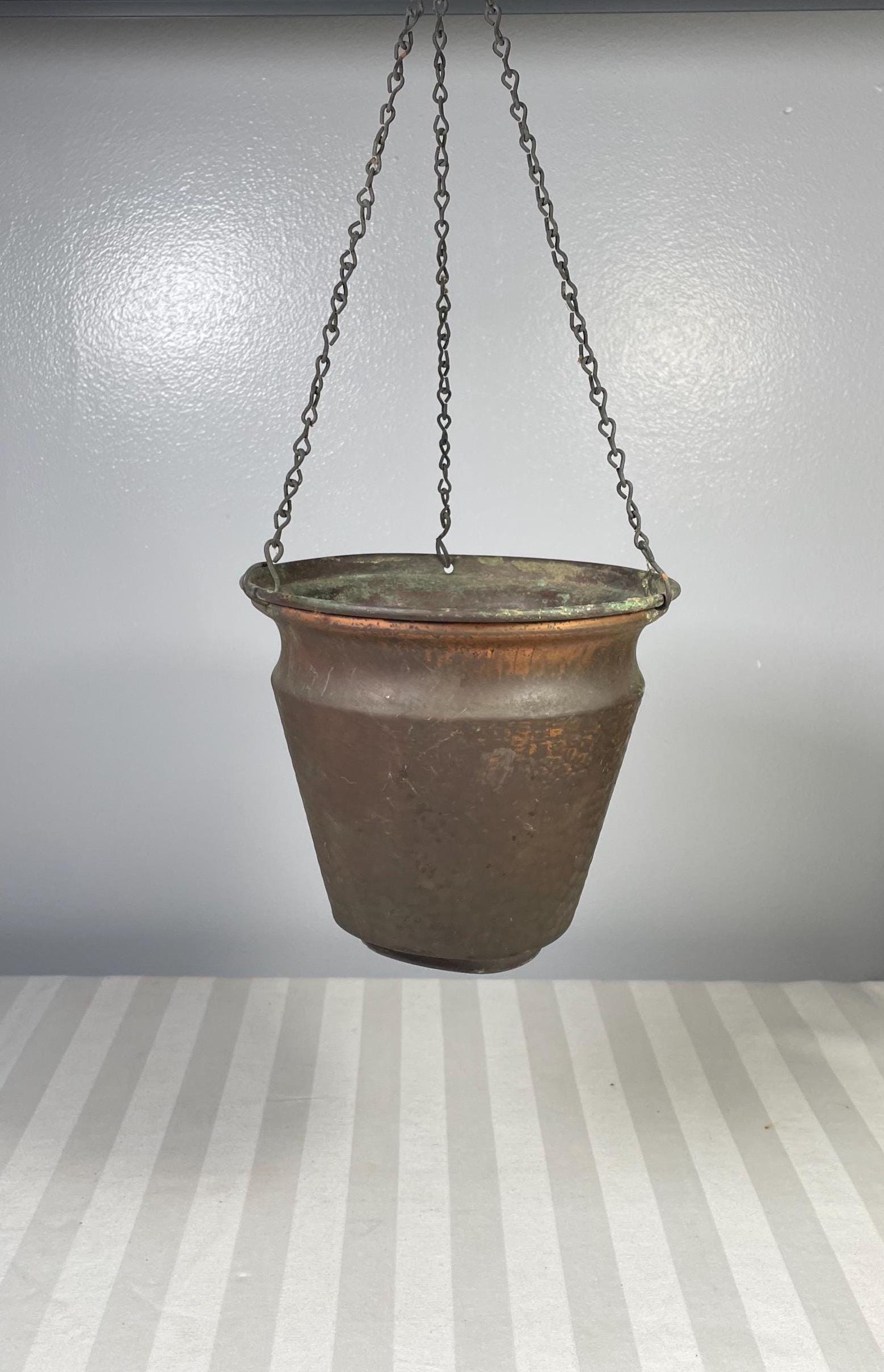 Copper hanging planter - Etsy 日本