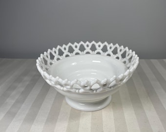 ヴィンテージMosser Glass ラージサイズ 脚付きベリーボウル 刻印