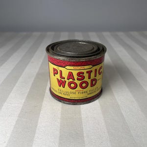 1950s Plastic Wood Tin Can Advertising A Boyle Product