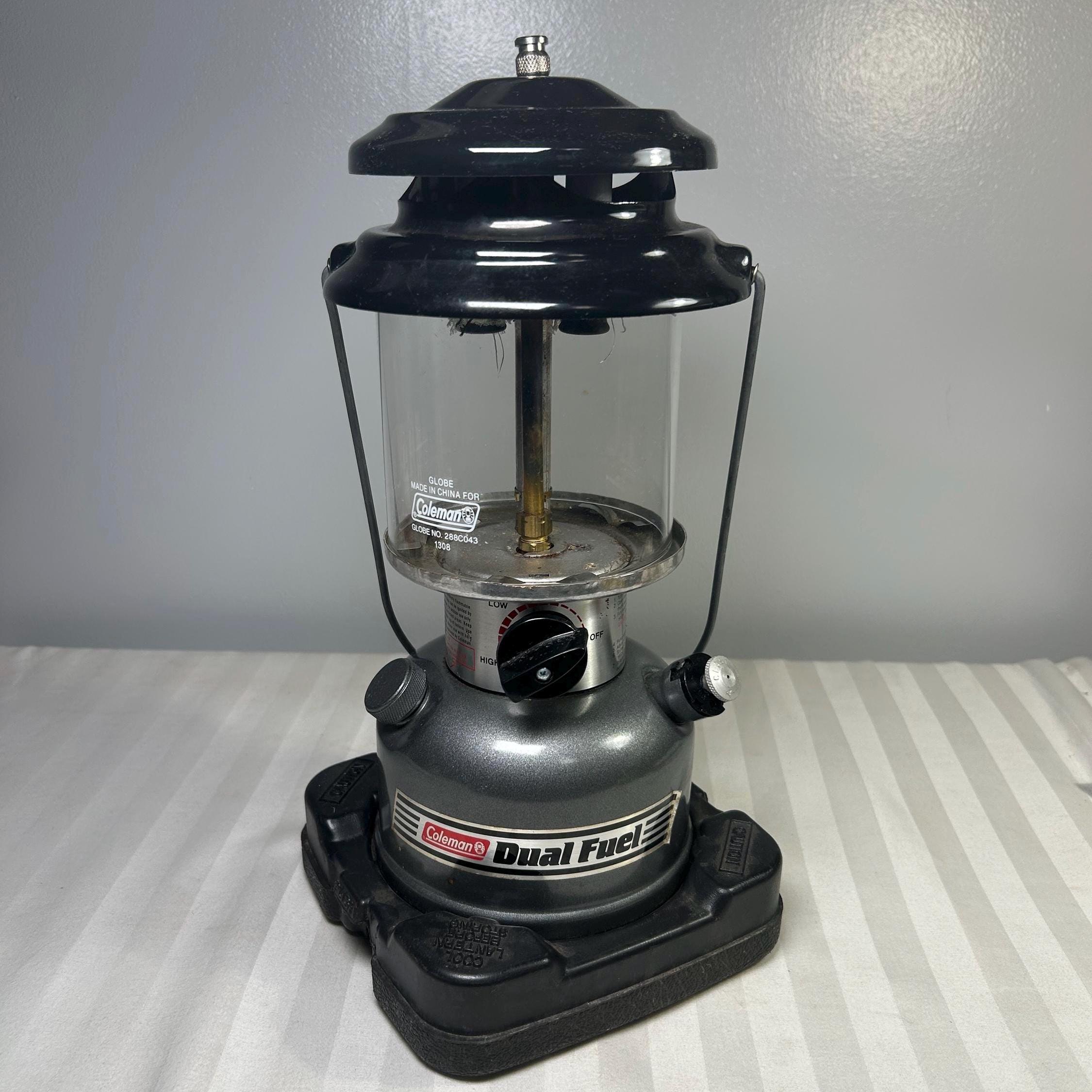 Vintage Coleman Powerhouse Gun Metal Gray Black Double Mantle Dual