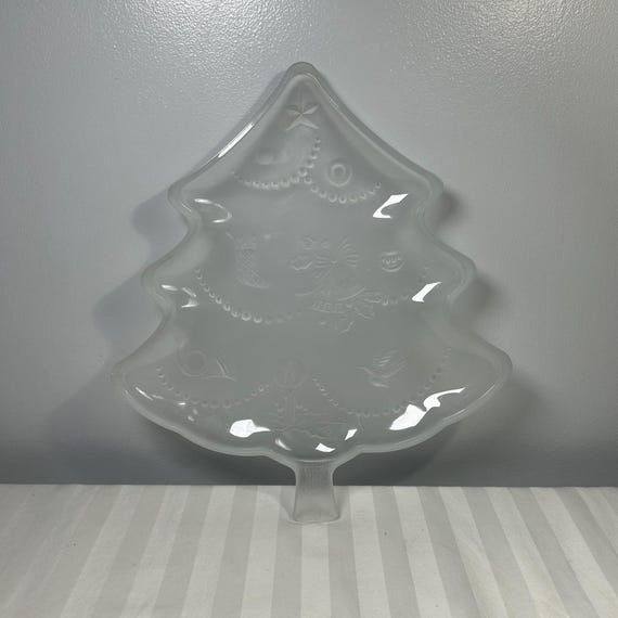 クリスマス プレート皿クリスマスツリーUSAで購入 飾りMIKASAガラス