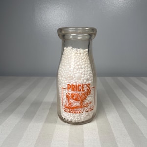 Preis Milch Half Pint Glasmilchflasche &quot;Für Babys und Kinder&quot; Orange Aufkleber