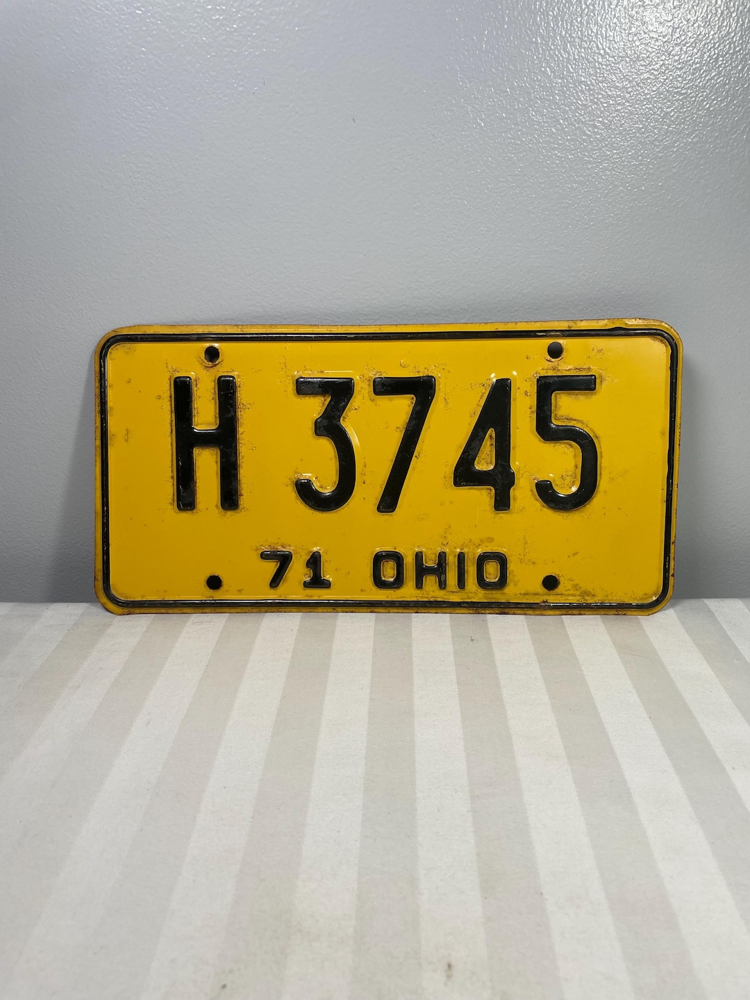 1971 Ohio Yellow and Black Metal License Plate H3745 12 X 6. - Etsy