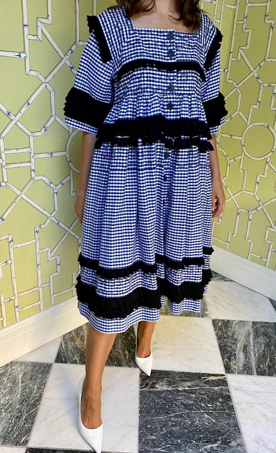 Molly goddard gingham clearance dress