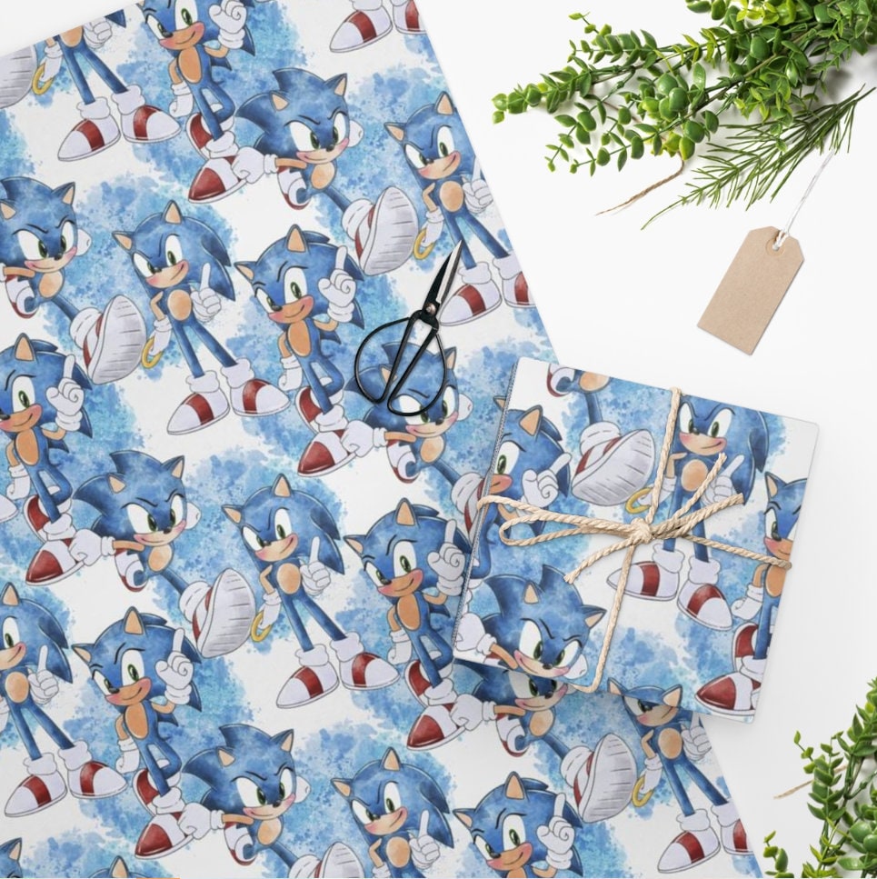 Sonic the Hedgehog Wrapping Paper Sonic Gift Wrap Sonic the Etsy UK